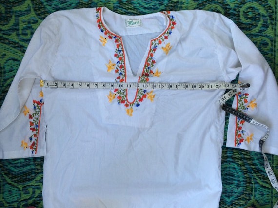 Vintage Bohemian Embroidered Shirt - image 4
