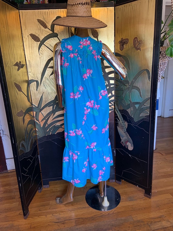 Vintage Hawaiian Dress floral Muumuu - image 7