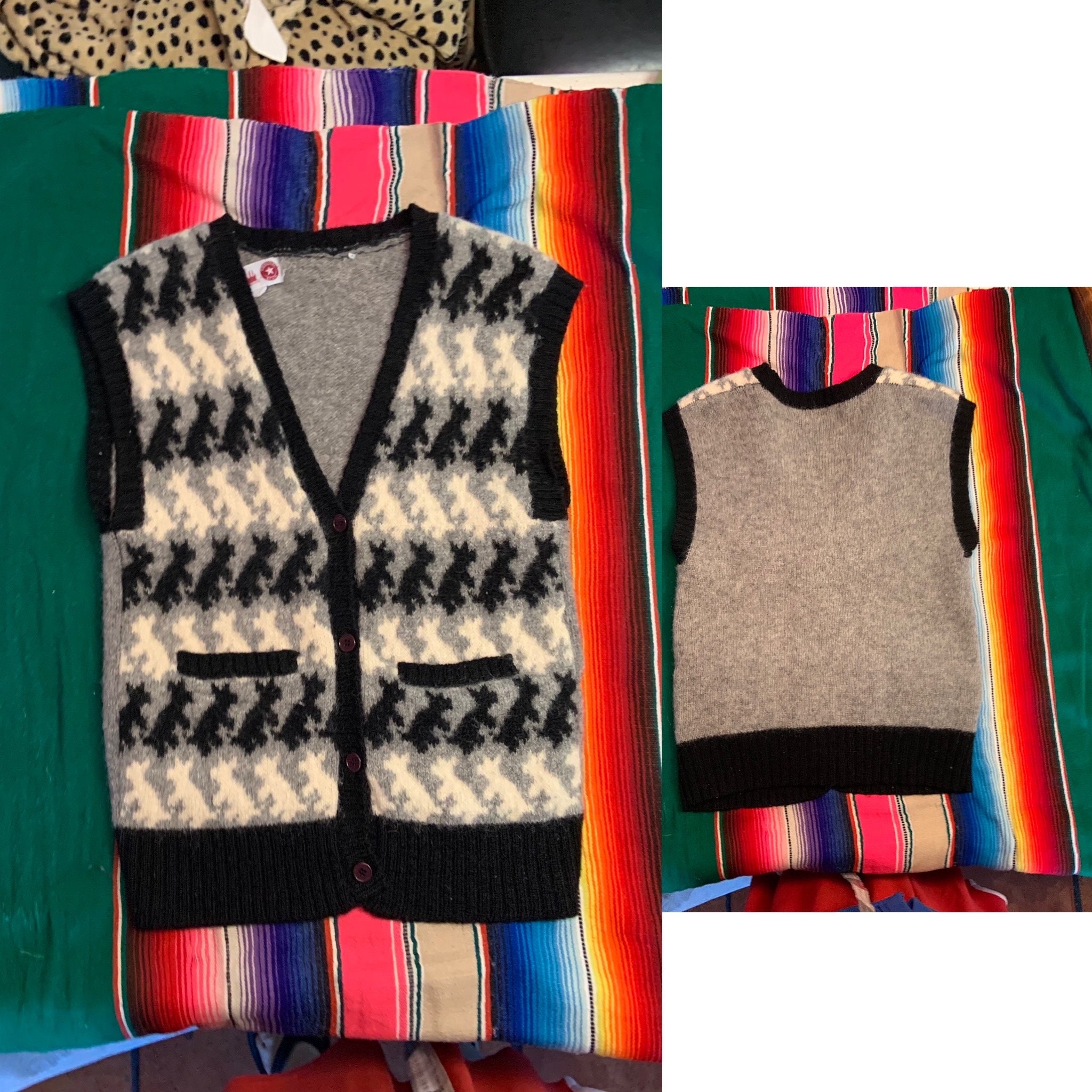 Mens Button Down Sweater Vest Etsy