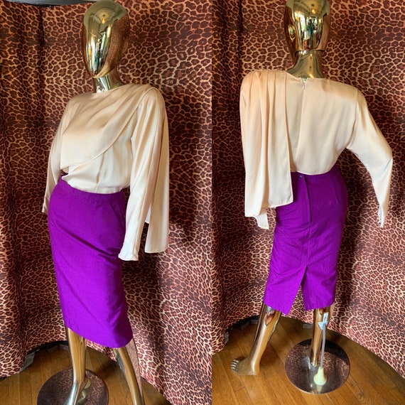 Vintage Silk 80s does 40s Blouse  by Francesca of… - image 1