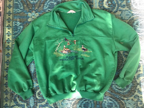 Vintage 80s Embroidered Sweatshirt - image 2