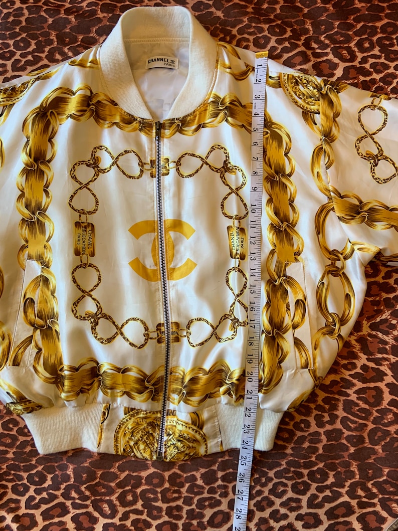 Vintage Chanel Silk Bomber Jacket image 9