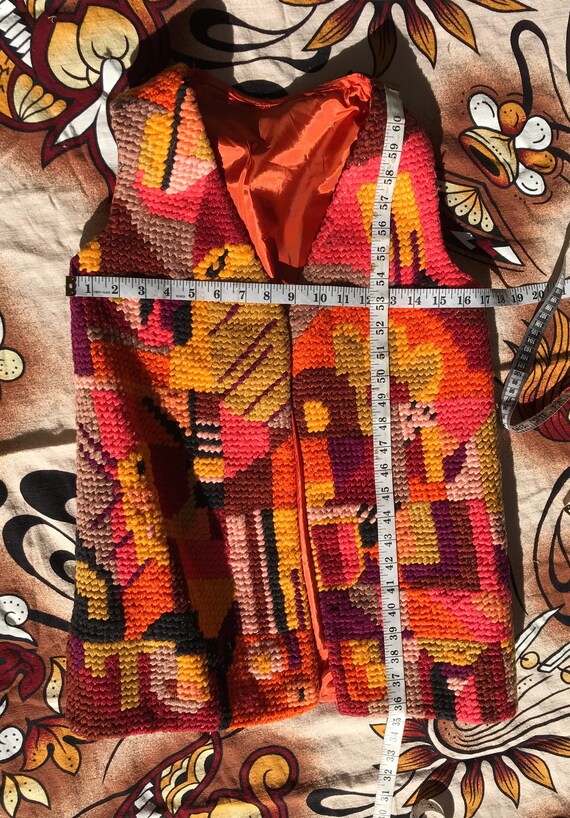 Vintage Needlepoint Vest Gem