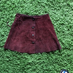 Faux suede circle clearance skirt