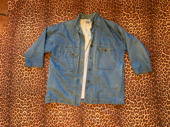 Vintage Denim Workwear Chore Jacket - image 2