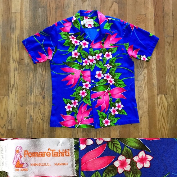Vintage Hawaiian Shirt By Pomaré Tahiti - image 1