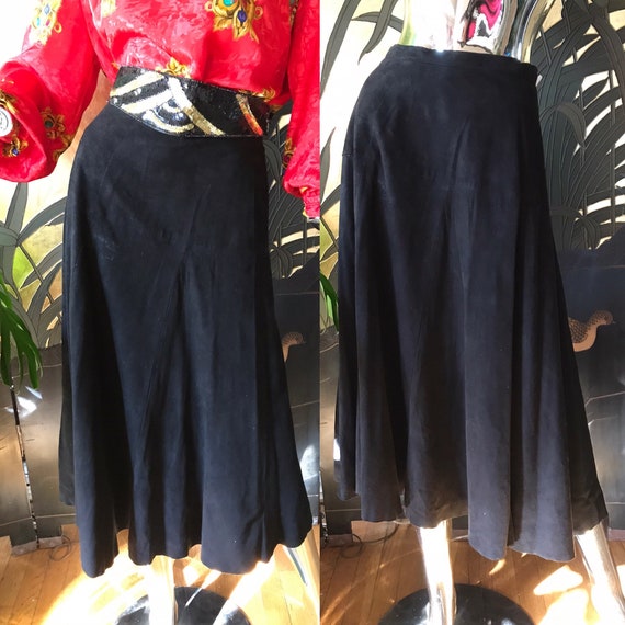 Vintage Suede Skirt by Maglia - image 1