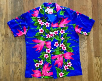 Ameri VINTAGE - Ameri vintage FLOWER BOM TIE SHIRT パープル SPECIAL ITEM USA VINTAGE Susan Freis FLOWER PATTERNED SHIRT