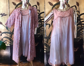 Vintage Nightgown Peignoir lingerie set