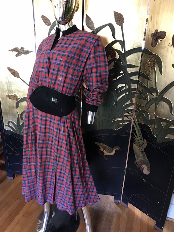 Vintage Plaid Dress - image 8