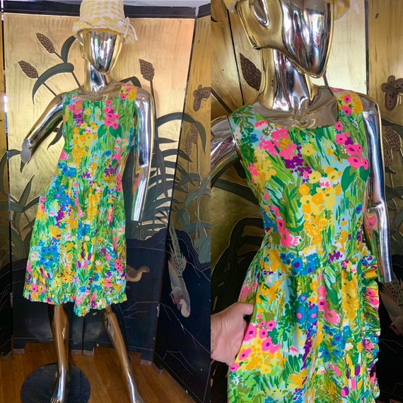 Vintage Hawaiian Floral summer Dress by Tanner - image 1