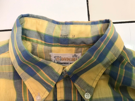 Vintage plaid short sleeve shirt - image 7