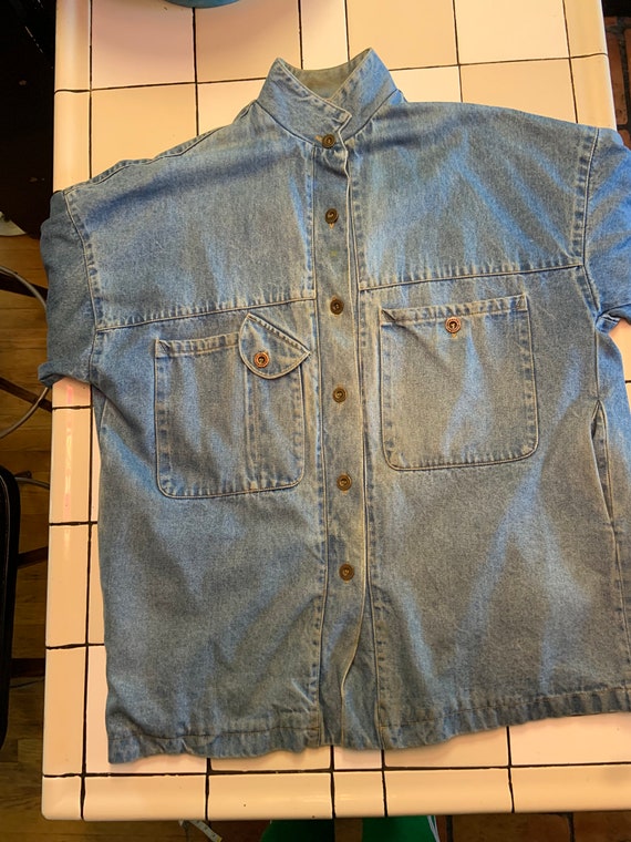 Vintage Denim Workwear Chore Jacket - image 6