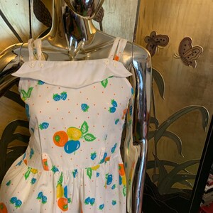 Fleur & Fruit Vintage Long Kaftan Dress With Side Slits - Green & Orange