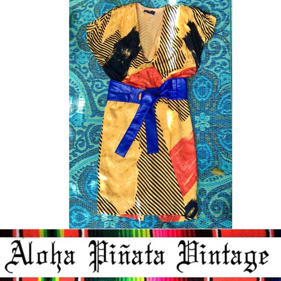 Vintage 80s Silk Dress