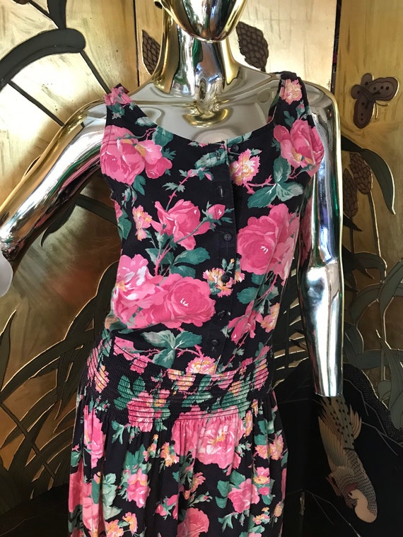 Vintage Floral Dress - image 2