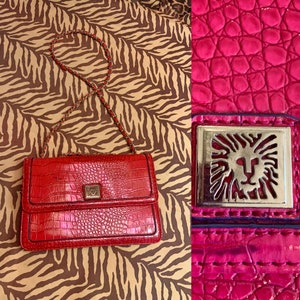 Monedero vintage de los años 80 con estampado de piel de serpiente de Anne Klain