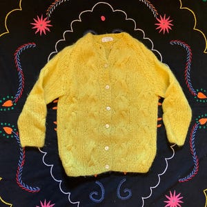 Mohair Cardigan Yellow - Etsy