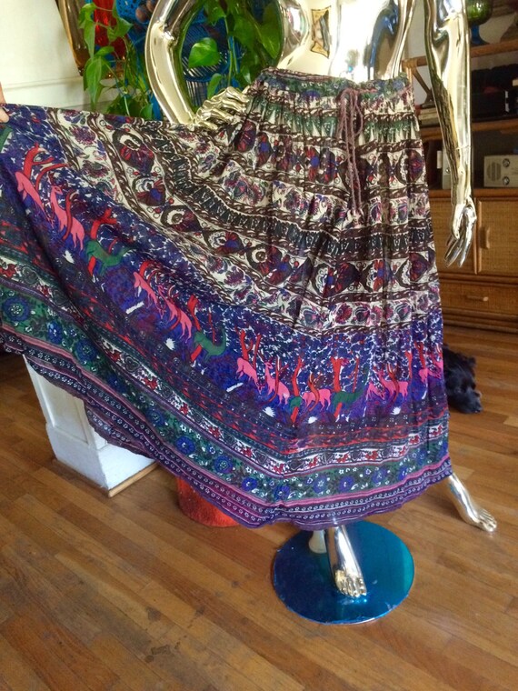 Vintage Indian Gauze Skirt - image 2