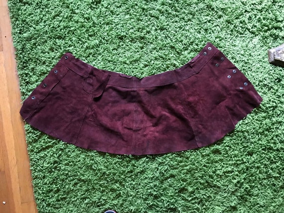 Vintage 70s Suede Mini skirt - image 5