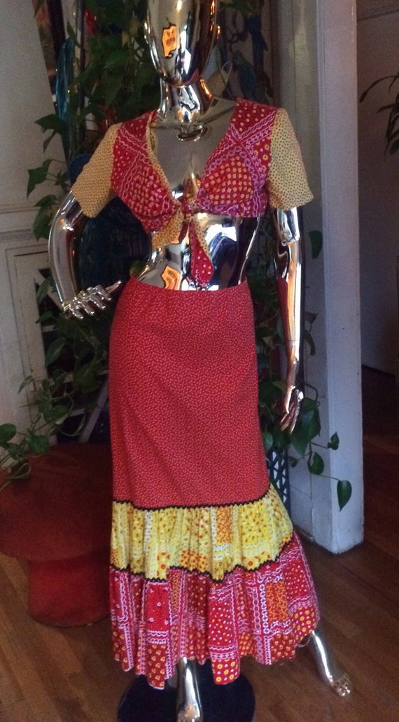 Vintage Two piece skirt and top