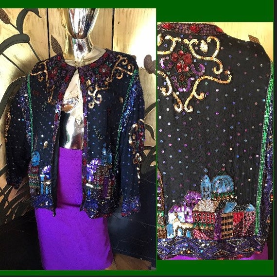 sequined cardigan jacket