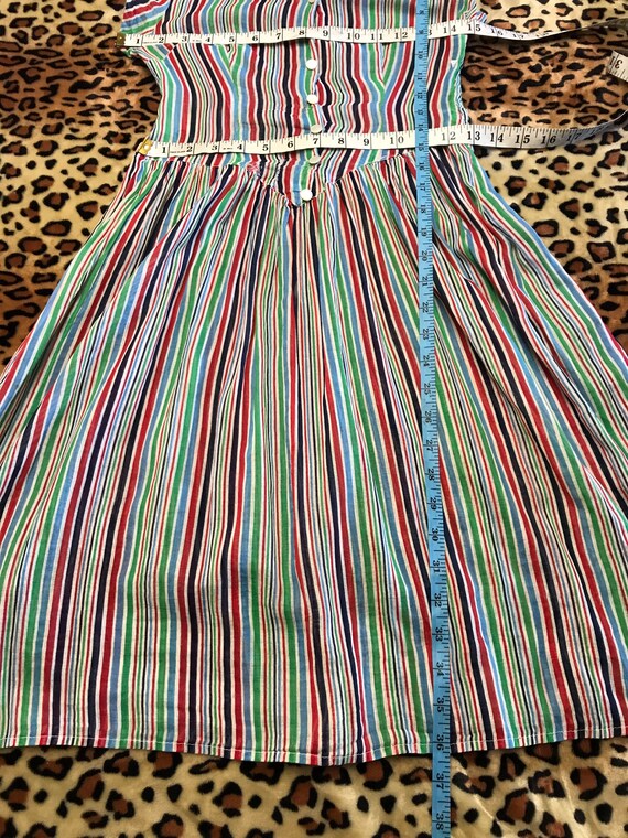 Vintage 60s Indian Cotton Gauze Rainbow Dress - image 5
