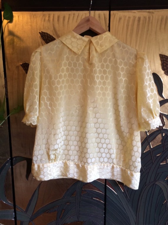 Vintage 80s Victorian style Blouse - image 3