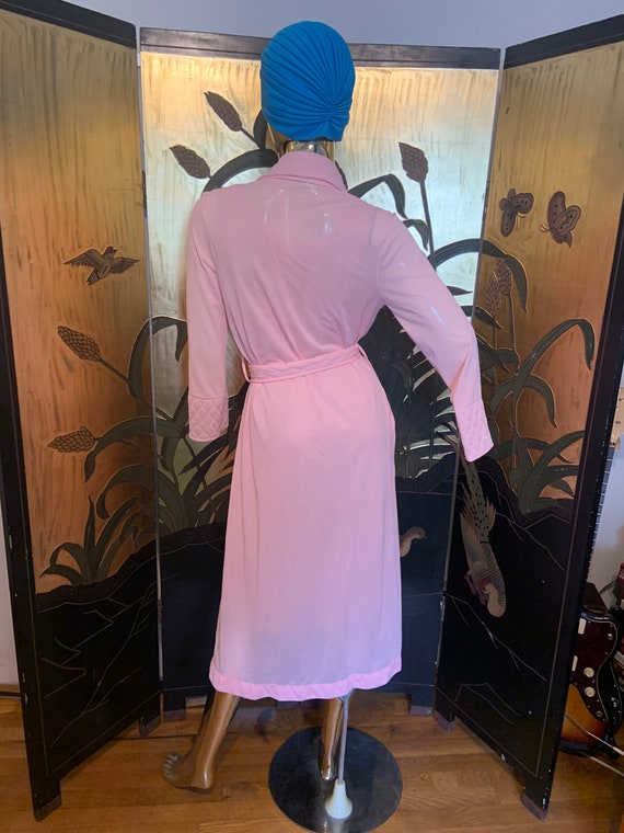 Vintage 60's Azure Blue Peignoir Slip & Robe Lingerie Set