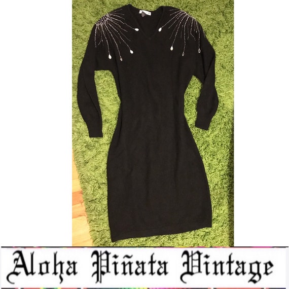 Vintage Sweater Dress Wool Angora blend