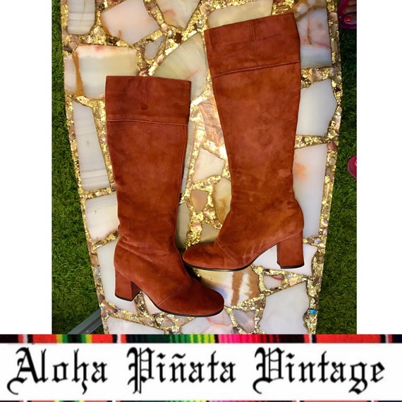 Vintage 60s GO GO Boots Suede made in France