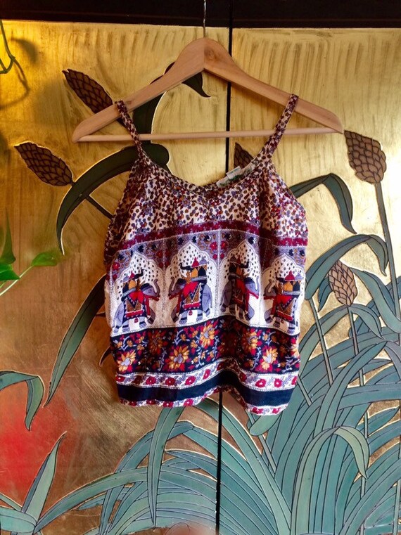 Vintage Indian Cotton Gauze Tank Top