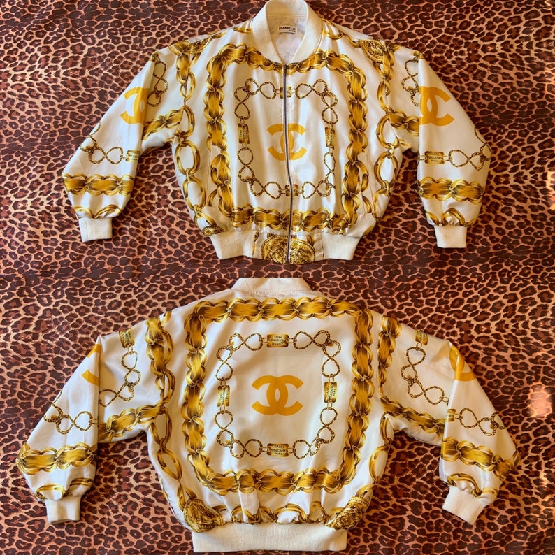 Vintage Chanel Silk Bomber Jacket image 2