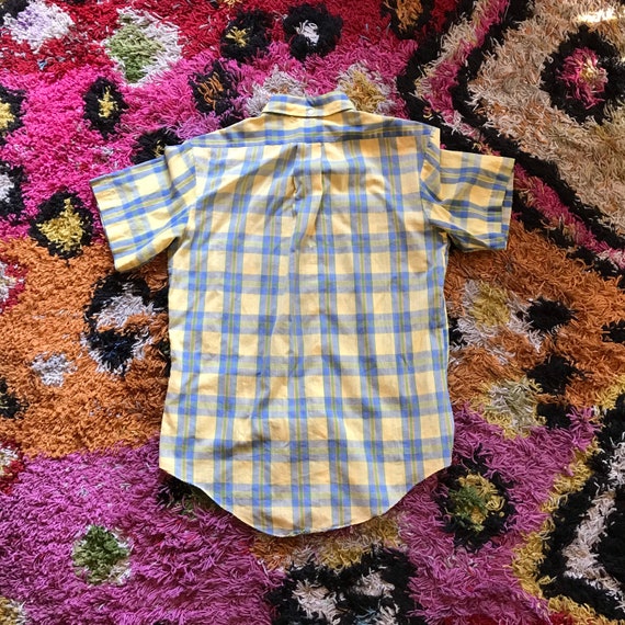 Vintage plaid short sleeve shirt - image 2