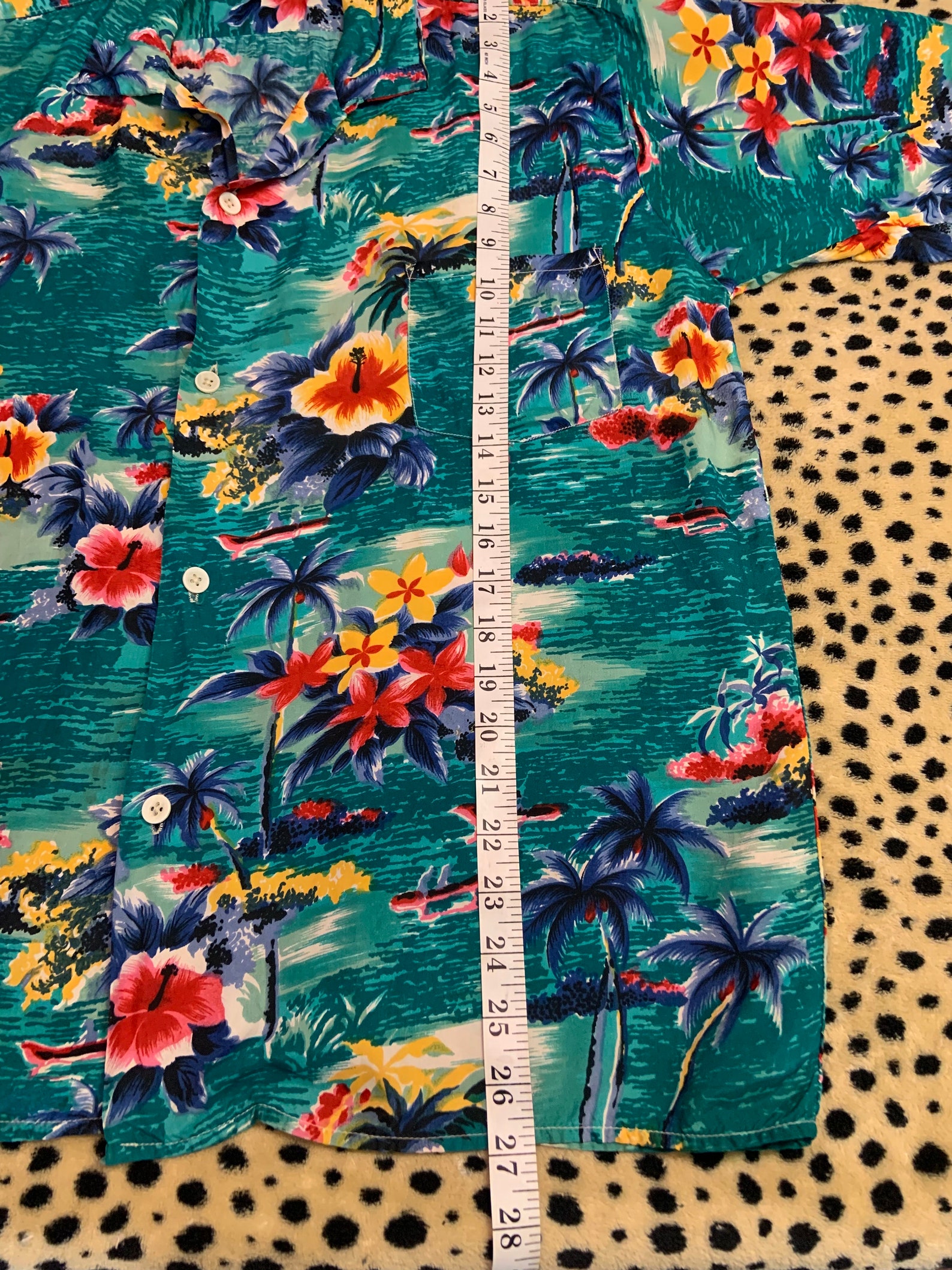 vintage 1950s Hawaiian shirt brown TIKI Tropicana shirt Mens L XL