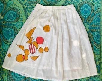 Vintage 80s Abstract print Skirt