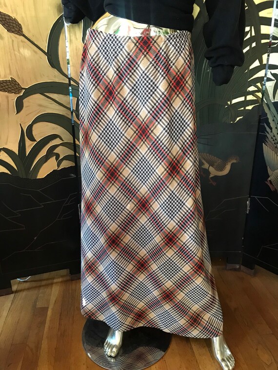 Vintage Plaid Maxi Skirt - image 4