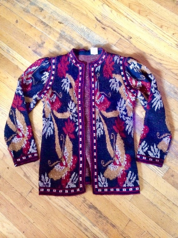 Vintage Butterfly Italian knit Cardigan with beaut