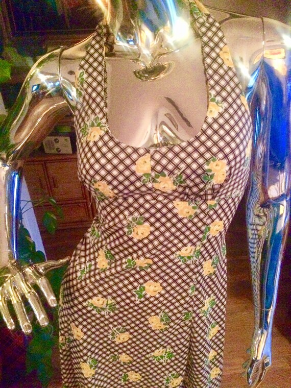 Halter floral 70s Dress