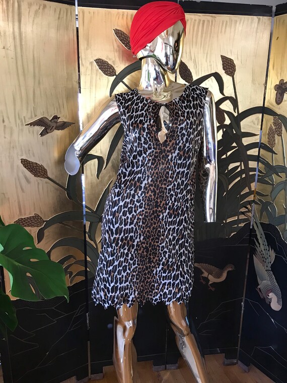 Vintage Leopard Nightgown Slip Dress - image 4