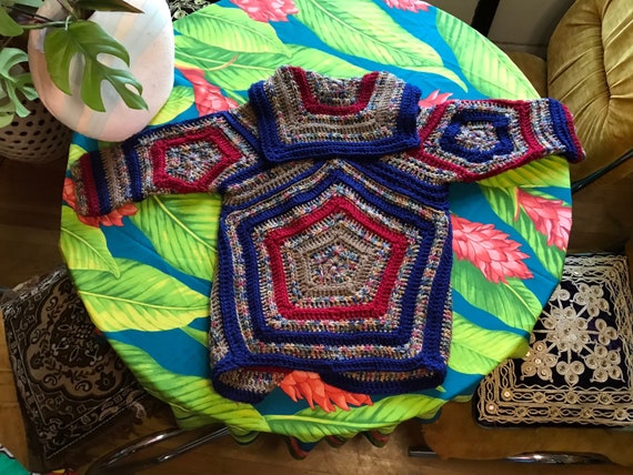 Vintage Crochet Cardigan Sweater - image 1