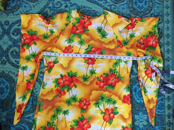 Vintage Hawaiian Kimono Caftan Dress - image 7