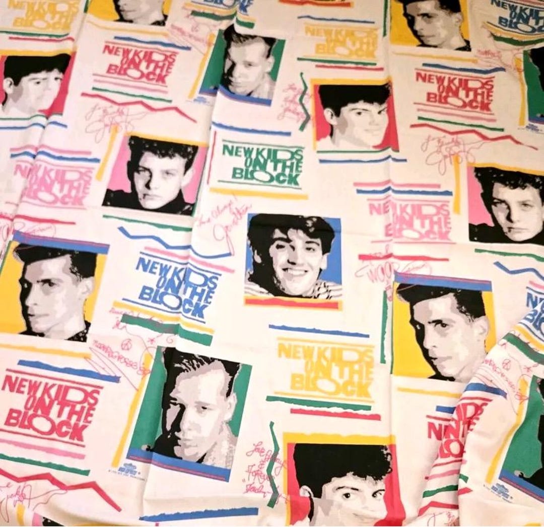 Vintage New Kids on the Block Twin Size Fitted Sheet- Winterland