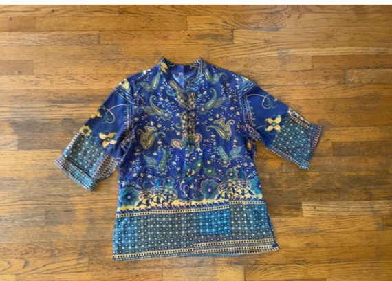 Vintage Indian Cotton Tunic Top - image 1