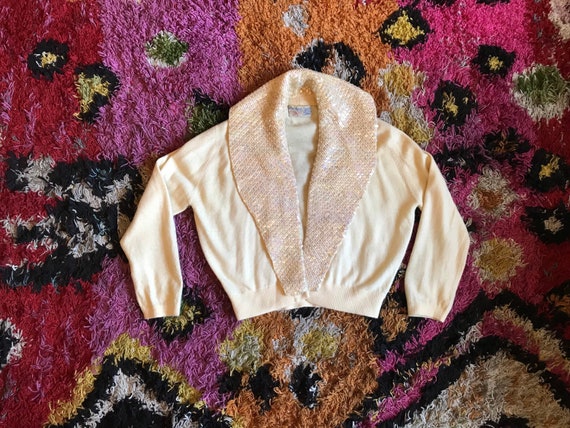 Vintage 1950s Cashmere Cardigan Sweater - image 2
