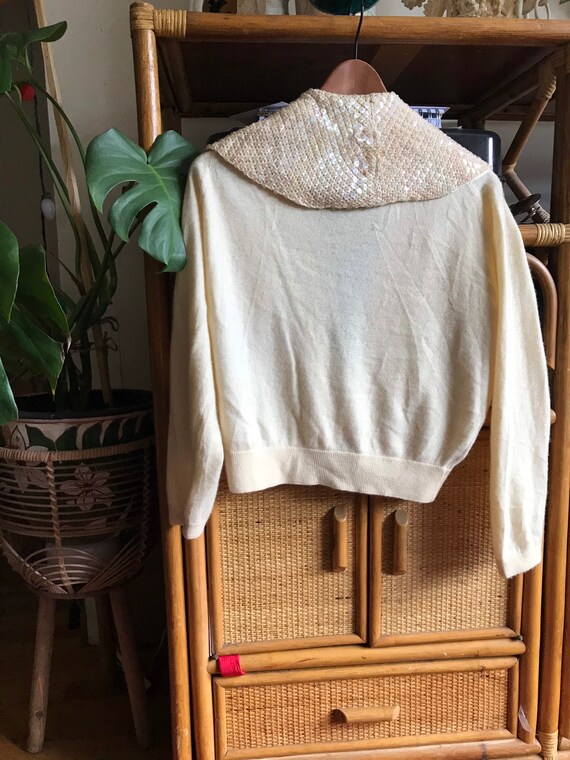 Vintage 1950s Cashmere Cardigan Sweater - image 5