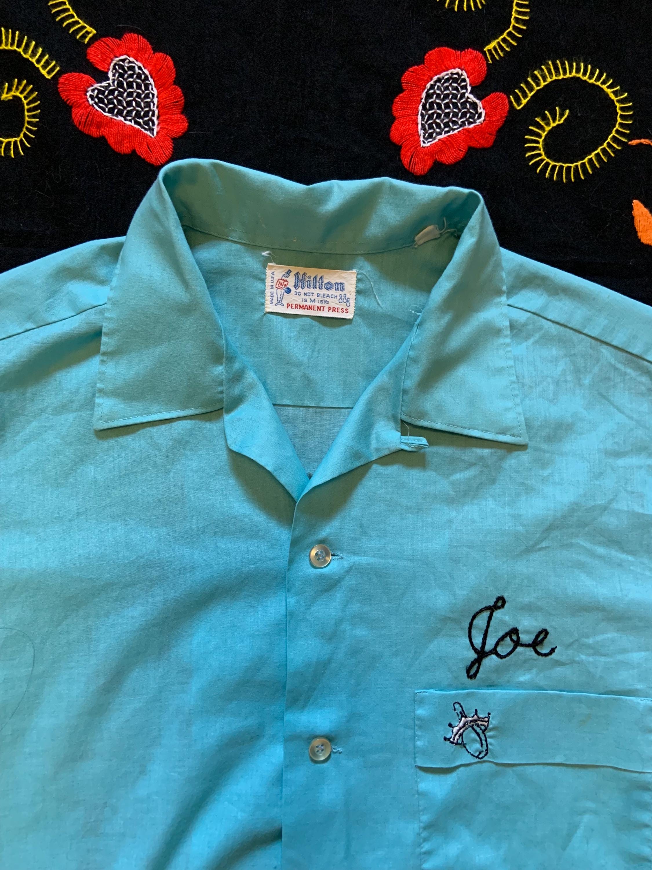 Vintage 60s Bowling Shirt With Embroidered Name by Hilton - Etsy