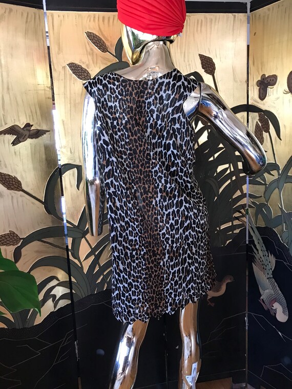 Vintage Leopard Nightgown Slip Dress - image 9