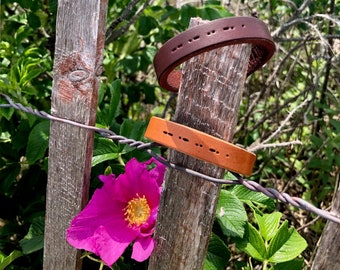 Maine - Morse Code Nautical Leather Bracelet