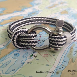 Sailwinds Nautical Rope Bracelet Blue Windjammer Bracelet for Sailors, Surfers, Kayakers and Other Ocean Sports & Beach Enthusiasts image 1